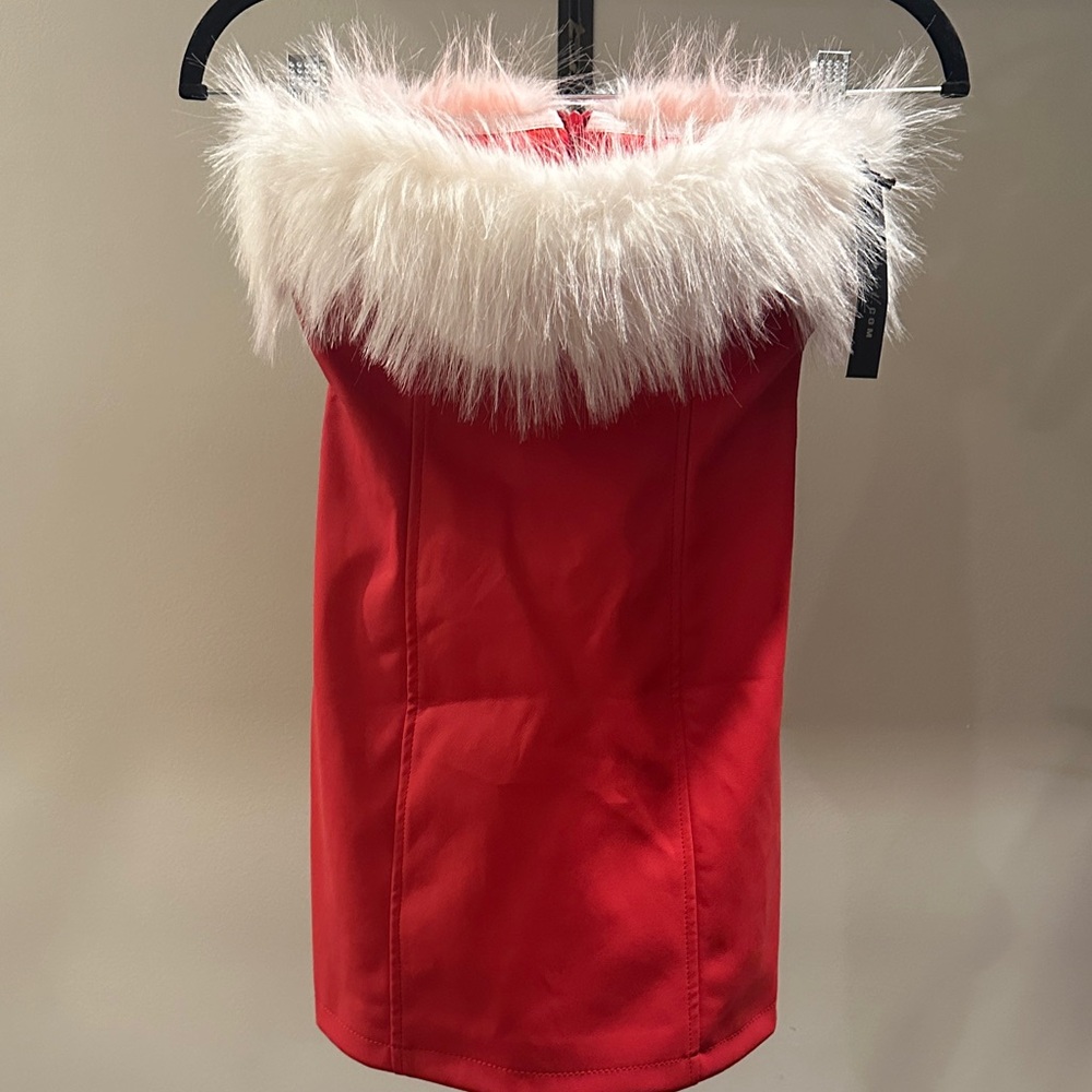 Generation Kiss Faux Leather and Fur Dress